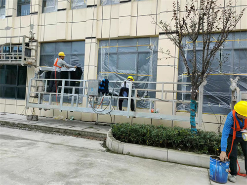 成都电动吊篮租赁施工案例